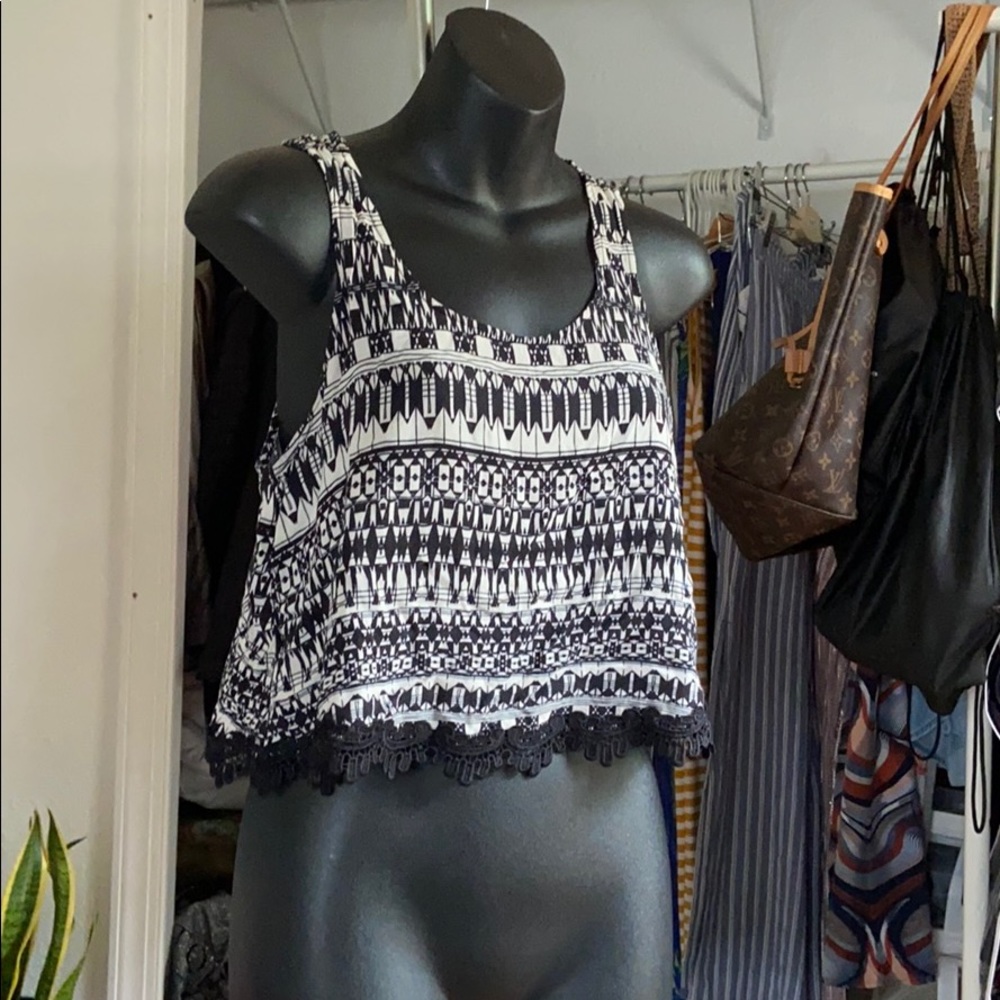 Tribal crop top